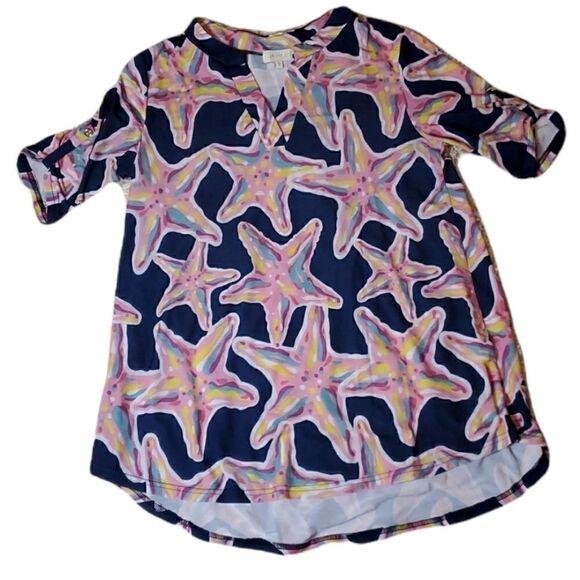 SIMPLY SOUTHERN Starfish Tunic Blouse - Picture 1 of 7
